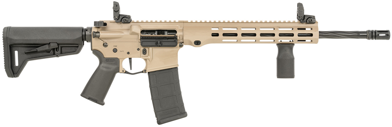Maxim Defense MXM49735 MD15 L 5.56x45mm NATO 30+1 16" Fluted Barrel, FDE Rec/M-LOK Handguard, Black Magpul Furniture, SL-K Stock, MBUS Sights, Blackout Defense Flat Trigger 3 Maxim Defense MXM49735 MD15 L 5.56x45mm NATO 30+1 16" Fluted Barrel, FDE Rec/M-LOK Handguard, Black Magpul Furniture, SL-K Stock, MBUS Sights, Blackout Defense Flat Trigger