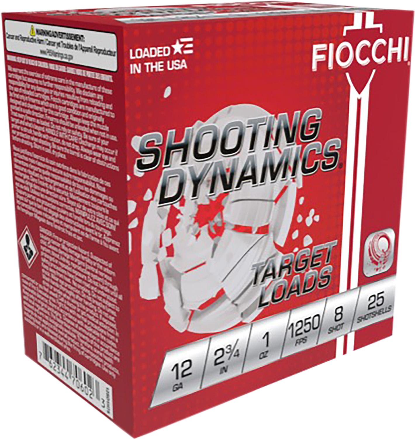 Fiocchi 12SD1X8 Shooting Dynamics 12Gauge 2.75" 1oz 8Shot 25 Per Box/10 Case 3 Fiocchi 12SD1X8 Shooting Dynamics 12Gauge 2.75" 1oz 8Shot 25 Per Box/10 Case