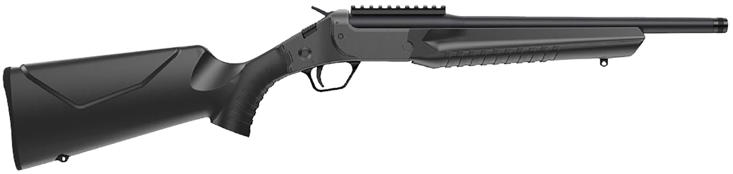 Rossi LWC0350-BK LWC 350 Legend 1rd 16.50" Black Oxide Threaded Barrel, Black Picatinny Rail Steel Receiver, Black Fixed Synthetic Stock