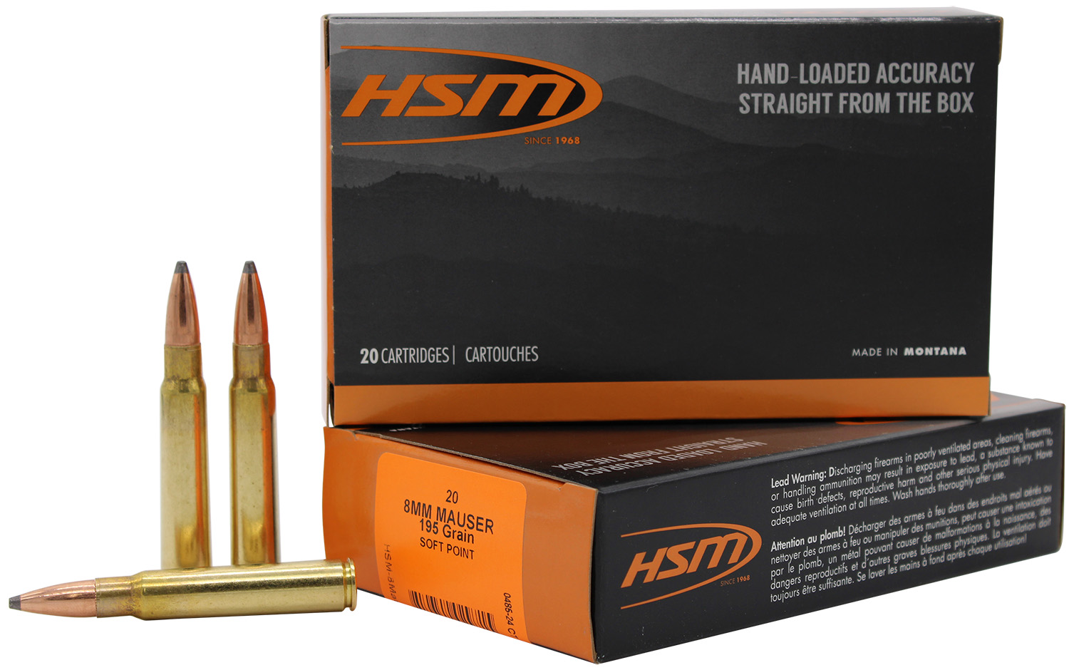 HSM 8MAUSER5N 8mmMauser 195gr Soft Point 20 Per Box/20 Case 3 HSM 8MAUSER5N 8mmMauser 195gr Soft Point 20 Per Box/20 Case