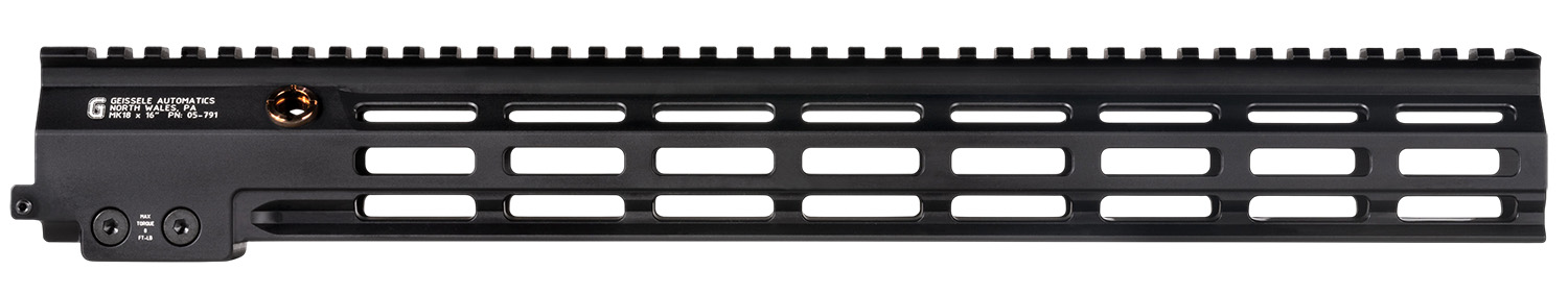 Geissele Automatics 05791B Super Modular Rail MK18 Black Aluminum 16.50" Long 3 Geissele Automatics 05791B Super Modular Rail MK18 Black Aluminum 16.50" Long