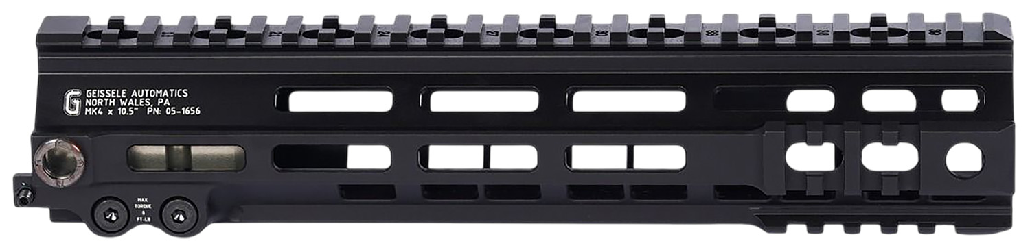 Geissele Automatics 051656B Super Modular Rail Mk4 Black Aluminum 10.50" Long