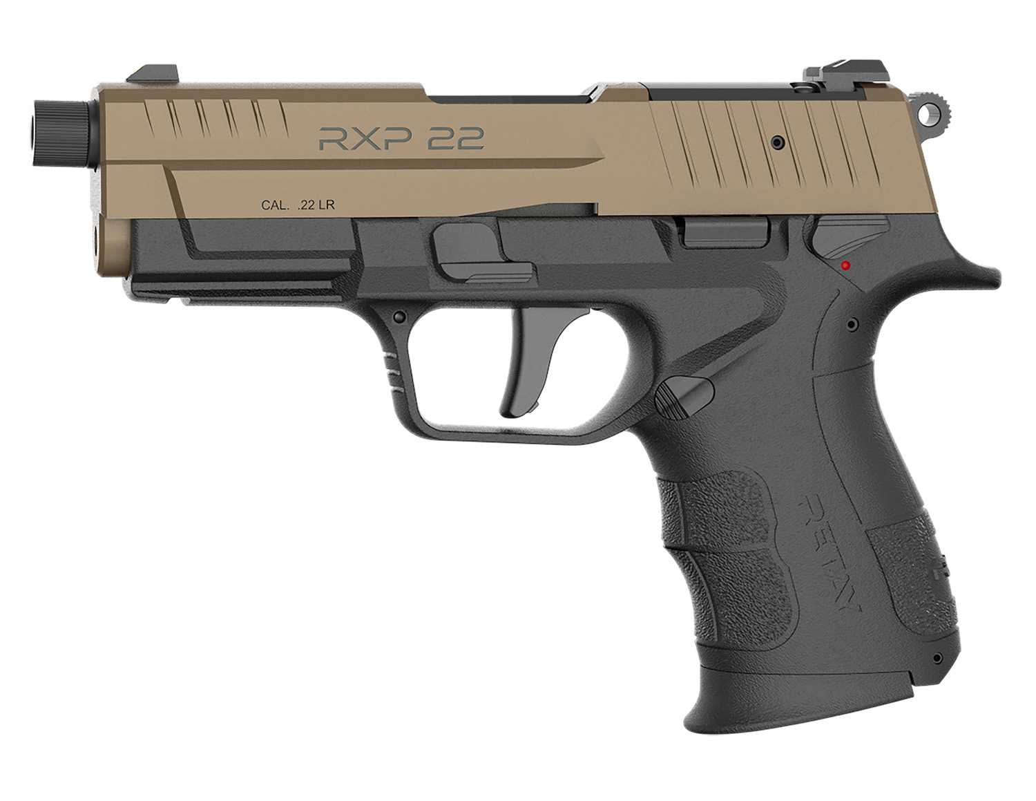 Retay USA RXP22BLKFDES13TH RXP 22 LR 13+1 4" Threaded Barrel, Flat Dark Earth Cerakote Optic Ready/Serrated Slide, Black Cerakote Polymer Frame w/Accessory Rail, RMR/RMSc Footprint