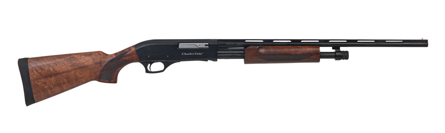 Charles Daly 930416 301 Field Compact 410 Gauge Pump 4+1 22" Vent Rib Barrel, Black Anodized Aluminum Grooved Receiver, Fixed Walnut Stock 3 Charles Daly 930416 301 Field Compact 410 Gauge Pump 4+1 22" Vent Rib Barrel, Black Anodized Aluminum Grooved Receiver, Fixed Walnut Stock