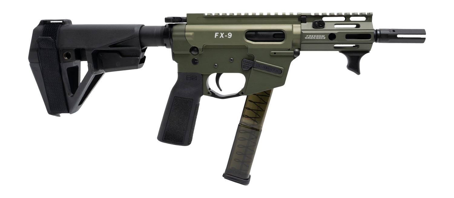 Freedom Ordance FX9P4E-ODG FX9P Elite 9mm Luger 4" Black Nitride Threaded Barrel, OD Green Anodized Aluminum Receiver w/Picatinny Rail, M-LOK Handguard, Black Polymer SB Tactical SBA5 Brace, Black Pol 3 Freedom Ordance FX9P4E-ODG FX9P Elite 9mm Luger 4" Black Nitride Threaded Barrel, OD Green Anodized Aluminum Receiver w/Picatinny Rail, M-LOK Handguard, Black Polymer SB Tactical SBA5 Brace, Black Pol