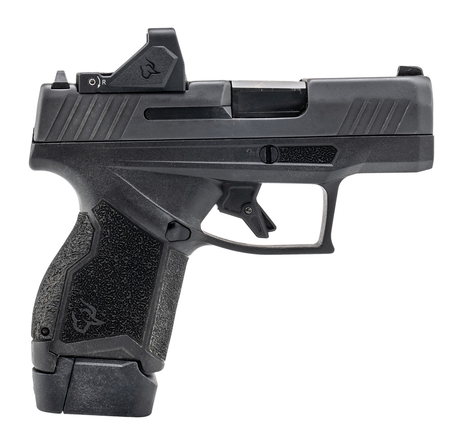 Taurus 1-GX4MP931-RD GX4 w/Optic Micro-Compact Frame 9mm Luger 13+1 3" Satin Black DLC Barrel, Black Gas Nitride Alloy Steel Serrated w/Optic Slide, Black Stainless Steel Frame, Textured Grip, Viridia 3 Taurus 1-GX4MP931-RD GX4 w/Optic Micro-Compact Frame 9mm Luger 13+1 3" Satin Black DLC Barrel, Black Gas Nitride Alloy Steel Serrated w/Optic Slide, Black Stainless Steel Frame, Textured Grip, Viridia