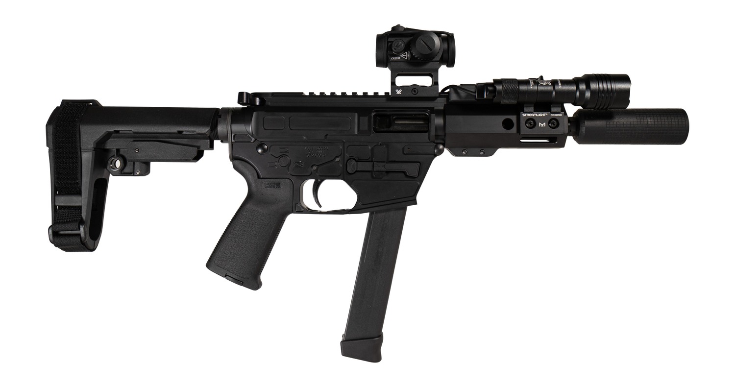 Shark Coast Tactical SCC8110CABLK-S Creepy Andrew 9mm Luger 30+1 Aluminum Receiver Picatinny Rail Receiver Black Polymer SB Tactical SBA3 Brace 3 Shark Coast Tactical SCC8110CABLK-S Creepy Andrew 9mm Luger 30+1 Aluminum Receiver Picatinny Rail Receiver Black Polymer SB Tactical SBA3 Brace