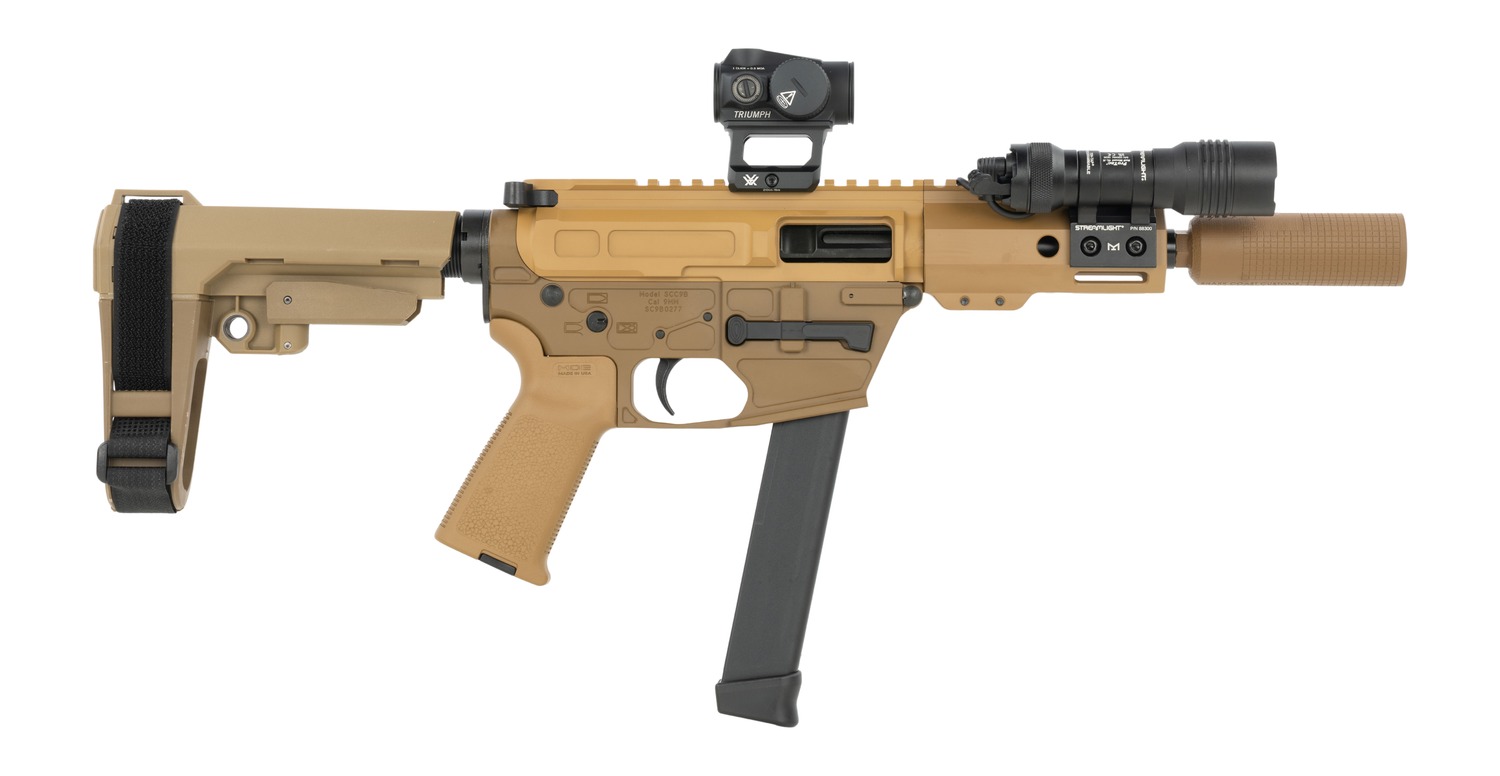 Shark Coast Tactical SCC8127CAFDE-S Creepy Andrew 9mm Luger 30+1 Polymer SB Tactical SBA3 Brace 3 Shark Coast Tactical SCC8127CAFDE-S Creepy Andrew 9mm Luger 30+1 Polymer SB Tactical SBA3 Brace