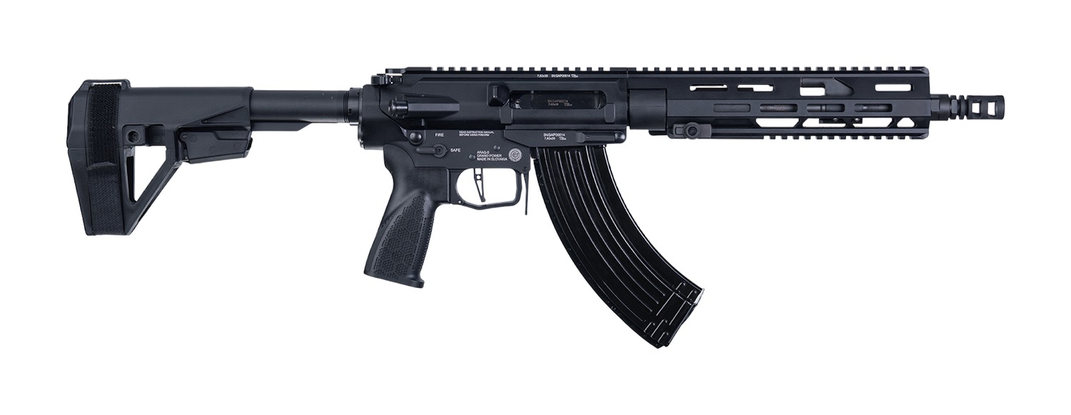 Grand Power 197892033039 ARAQ-S 7.62x39mm 20+1 11" Black, Receiver w/Picatinny Rail, M-LOK Handguard, Black Polymer SB Tactical SBA5 Brace, Black Pistol Grip, Right Hand 3 Grand Power 197892033039 ARAQ-S 7.62x39mm 20+1 11" Black, Receiver w/Picatinny Rail, M-LOK Handguard, Black Polymer SB Tactical SBA5 Brace, Black Pistol Grip, Right Hand