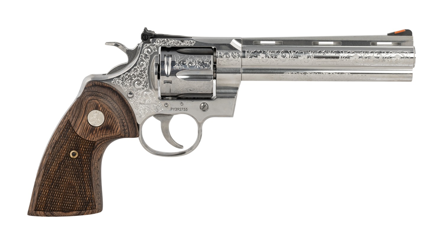 Colt Mfg PYTHONSP6WTSSEGG Python Sports South Exclusive 357 Mag/38 Special 6 Shot 6" Vent Rib Stainless Steel Barrel, Cylinder & Frame, Walnut Grip, Transfer Bar Safety, Exposed Hammer 3 Colt Mfg PYTHONSP6WTSSEGG Python Sports South Exclusive 357 Mag/38 Special 6 Shot 6" Vent Rib Stainless Steel Barrel, Cylinder & Frame, Walnut Grip, Transfer Bar Safety, Exposed Hammer