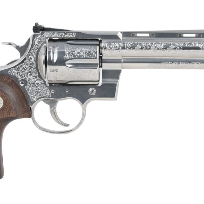 Colt Mfg ANACONDASP6RTSSEG Anaconda Sports South Exclusive 44 Mag 6 Shot 6" Stainless Steel Barrel, Cylinder & Frame, Walnut Grip, Transfer Bar Safety, Exposed Hammer