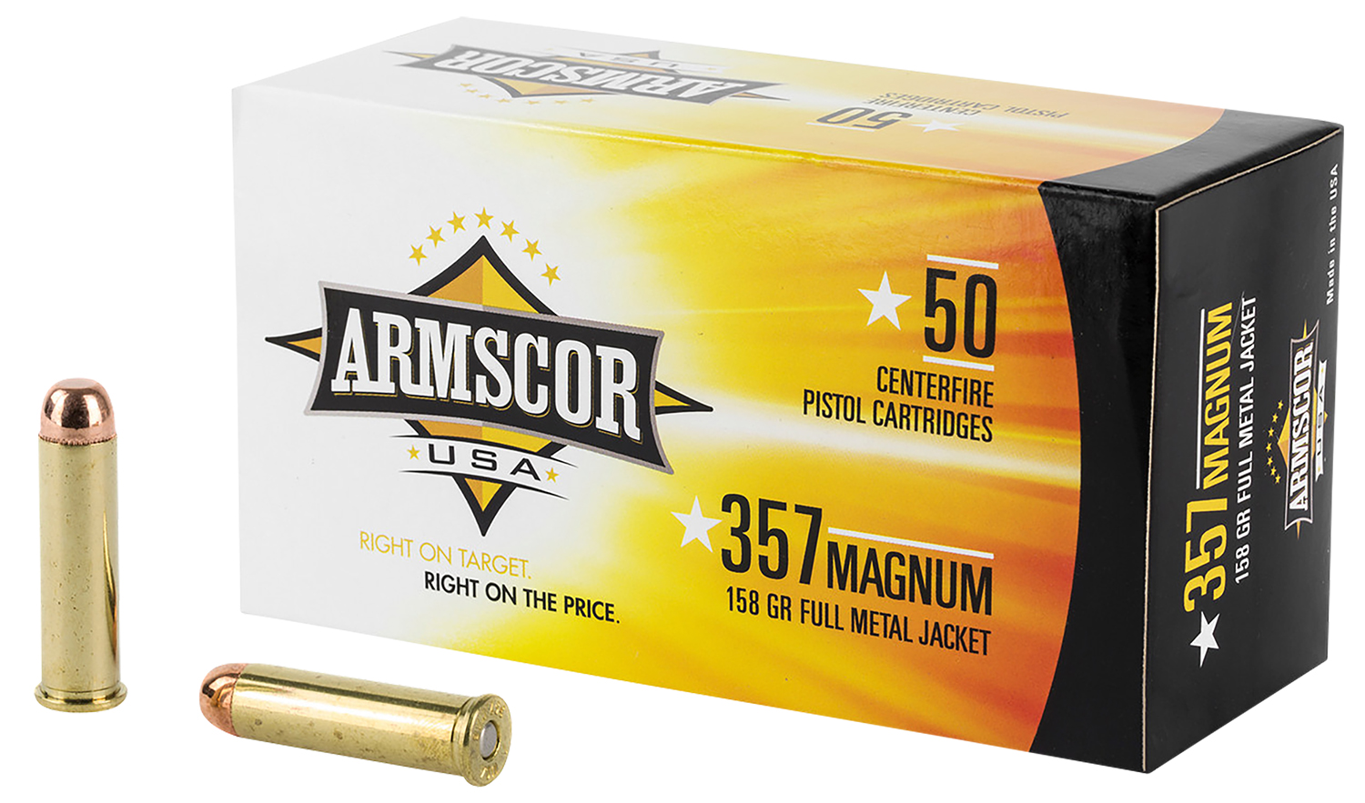 Armscor FAC3576N USA 357Mag 158gr Full Metal Jacket 50 Per Box/20 Case 3 Armscor FAC3576N USA 357Mag 158gr Full Metal Jacket 50 Per Box/20 Case