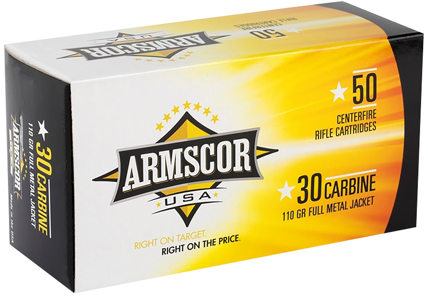 Armscor FAC30CIN USA 30Carbine 110gr Full Metal Jacket 50 Per Box/20 Case 3 Armscor FAC30CIN USA 30Carbine 110gr Full Metal Jacket 50 Per Box/20 Case