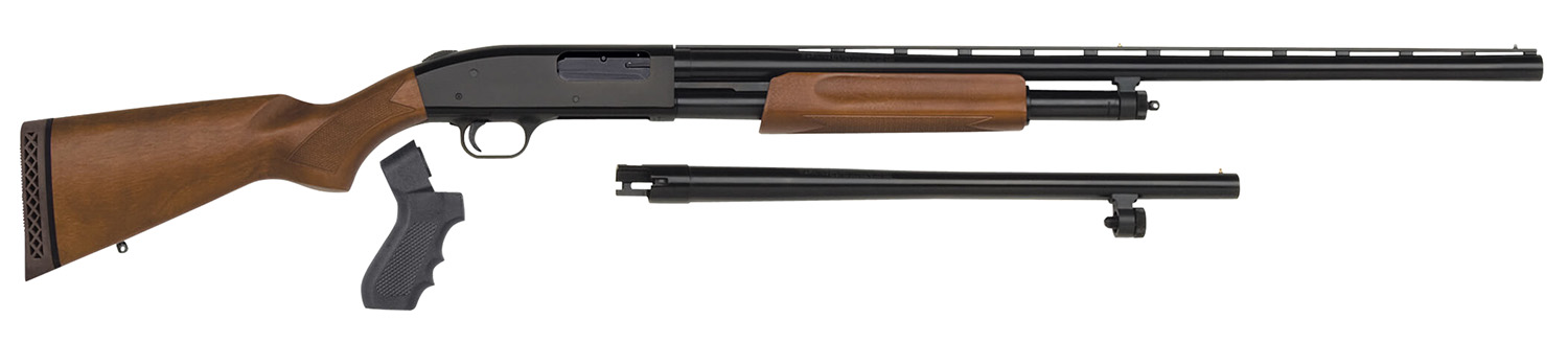Mossberg 54169 500 Combo 12 Gauge 5+1 3" Blued 28" Vent Rib/18.5" Security Barrels, Blued Steel Receiver, Dual Extractors, Fixed Wood w/Black Pistol Grip Stock, Includes Cylinder Bore Accu-Set Choke 3 Mossberg 54169 500 Combo 12 Gauge 5+1 3" Blued 28" Vent Rib/18.5" Security Barrels, Blued Steel Receiver, Dual Extractors, Fixed Wood w/Black Pistol Grip Stock, Includes Cylinder Bore Accu-Set Choke