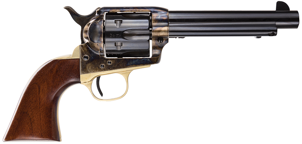 Taylors & Company 550847 Ranch Hand Uberti 45 Colt (Long Colt) 6 Shot 5.50" Blued Round Barrel, Cylinder, Color Case Hardened Steel Frame, Walnut Navy Style Grip, Exposed Hammer 3 Taylors & Company 550847 Ranch Hand Uberti 45 Colt (Long Colt) 6 Shot 5.50" Blued Round Barrel, Cylinder, Color Case Hardened Steel Frame, Walnut Navy Style Grip, Exposed Hammer