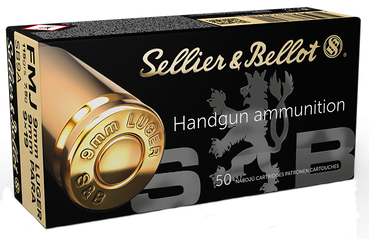 Sellier & Bellot SB9A Handgun 9mmLuger 115gr Full Metal Jacket 50 Per Box/20 Case 3 Sellier & Bellot SB9A Handgun 9mmLuger 115gr Full Metal Jacket 50 Per Box/20 Case