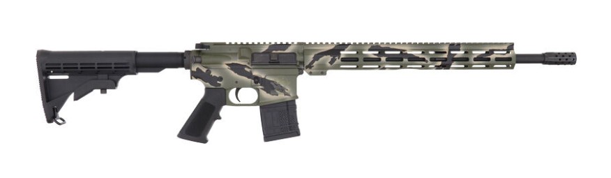 GLFA 450 BUSHMASTER RIFLE PURSUIT GREEN CAMO 18IN BARREL WITH 1:24 TWIST 15.125IN MLOK STYLE RAIL 5RD GL15450 P-GRN