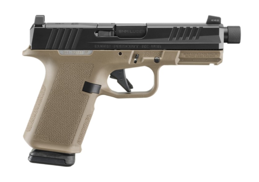 RUGER RXM 9MM 4.5IN THREADED BARREL 15RD FDE MAGPUL GRIP TRITIUM FRONT SIGHT TWO GL9 PMAGS 19435