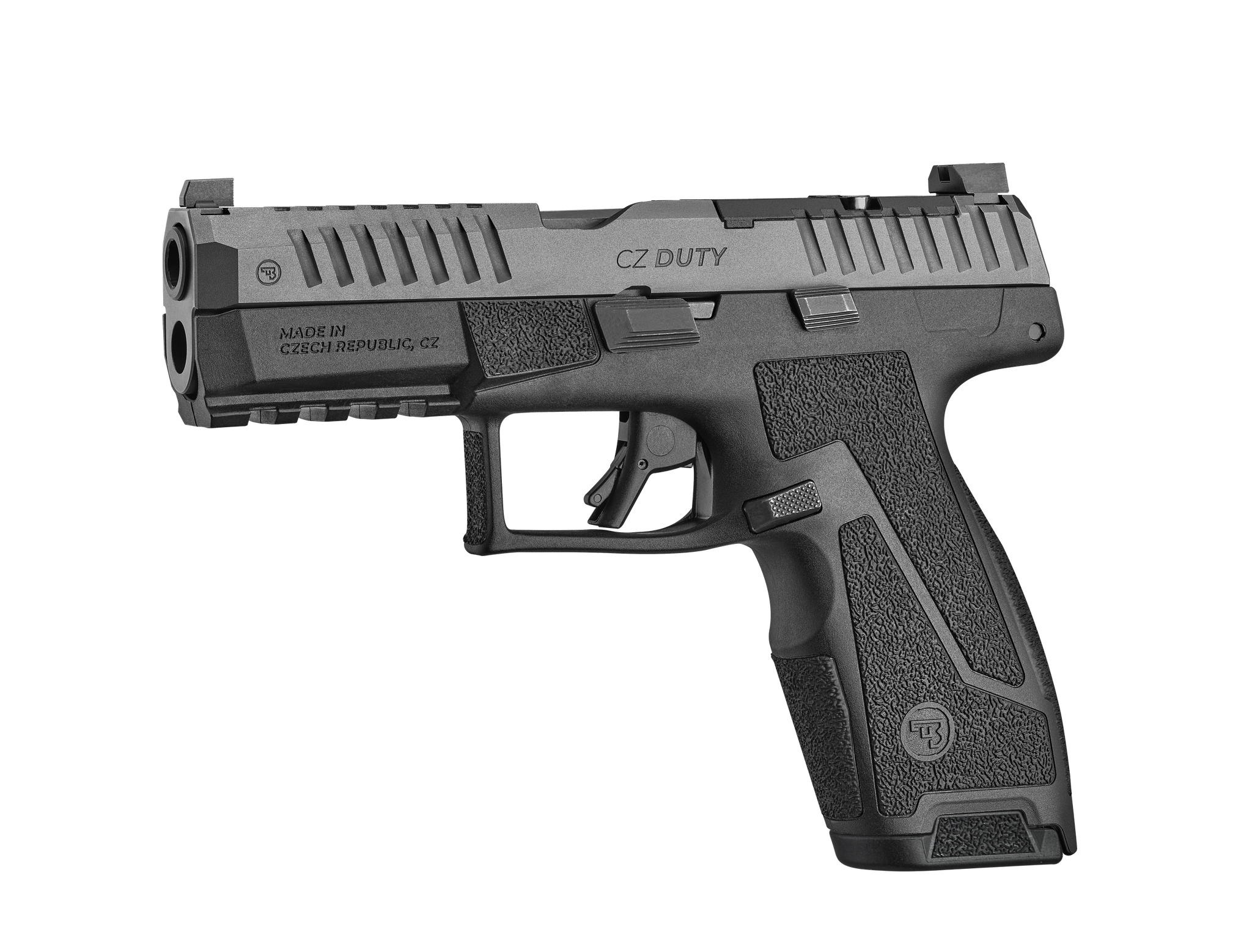 CZ DUTY 4.0F 9MM 4IN BARREL 19RD BLACK OR TRITIUM CO-WITNESS SIGHTS 95081