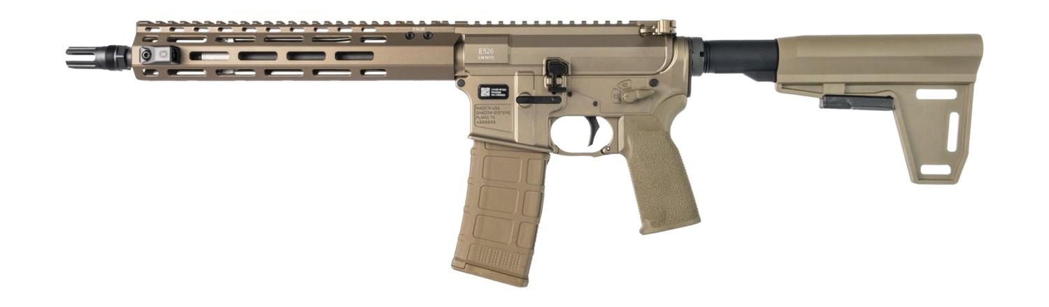 SHADOW SYSTEMS E526 5.56MM FDE/BK 11.5" 30+1 3 SHADOW SYSTEMS E526 5.56MM FDE/BK 11.5" 30+1