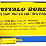 Buffalo Bore Ammunition 10A20 Personal Defense Strictly Business 32S&W Long 115gr Hard Cast Flat Nose 20 Per Box/12 Case 2 86236