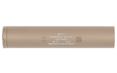 GEMTECH GM-22 SUPPRESSOR 22LR FDE 3 GEMTECH GM-22 SUPPRESSOR 22LR FDE
