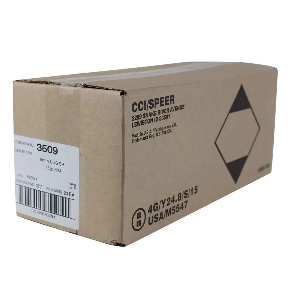 CCI Blazer Aluminum Handgun Ammunition 9mm Luger 115 gr. FMJ 1145 fps 1000/ct Case (20-50/ct) 3 CCI Blazer Aluminum Handgun Ammunition 9mm Luger 115 gr. FMJ 1145 fps 1000/ct Case (20-50/ct)