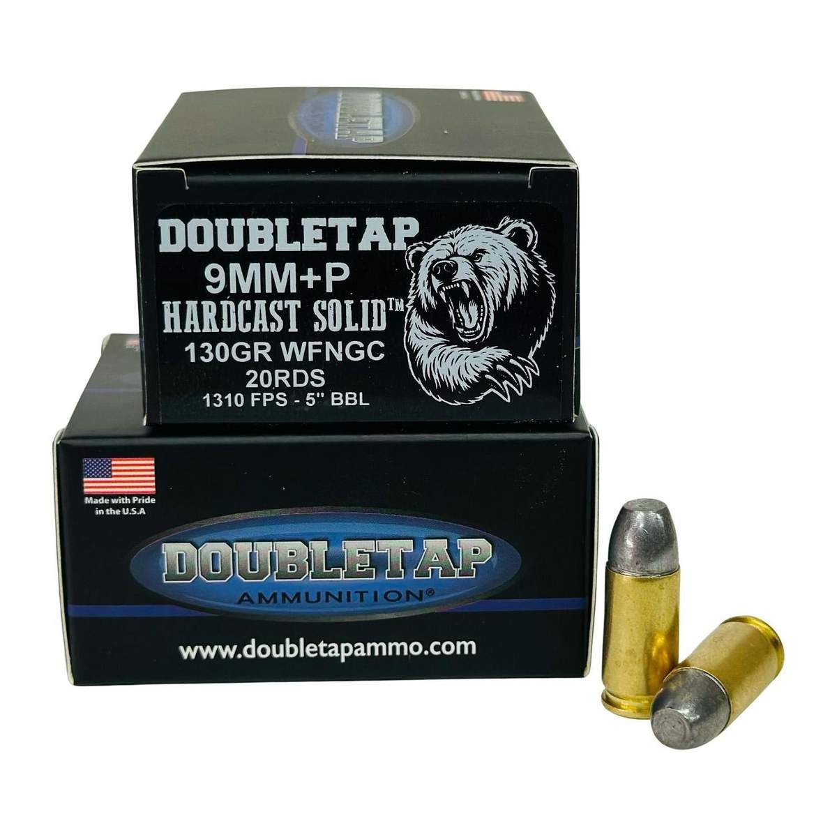 Double Tap Hardcast Solid Handgun Ammunition 9mm Luger(+P) 130gr HC 1310 fps 20/ct 3 Double Tap Hardcast Solid Handgun Ammunition 9mm Luger(+P) 130gr HC 1310 fps 20/ct