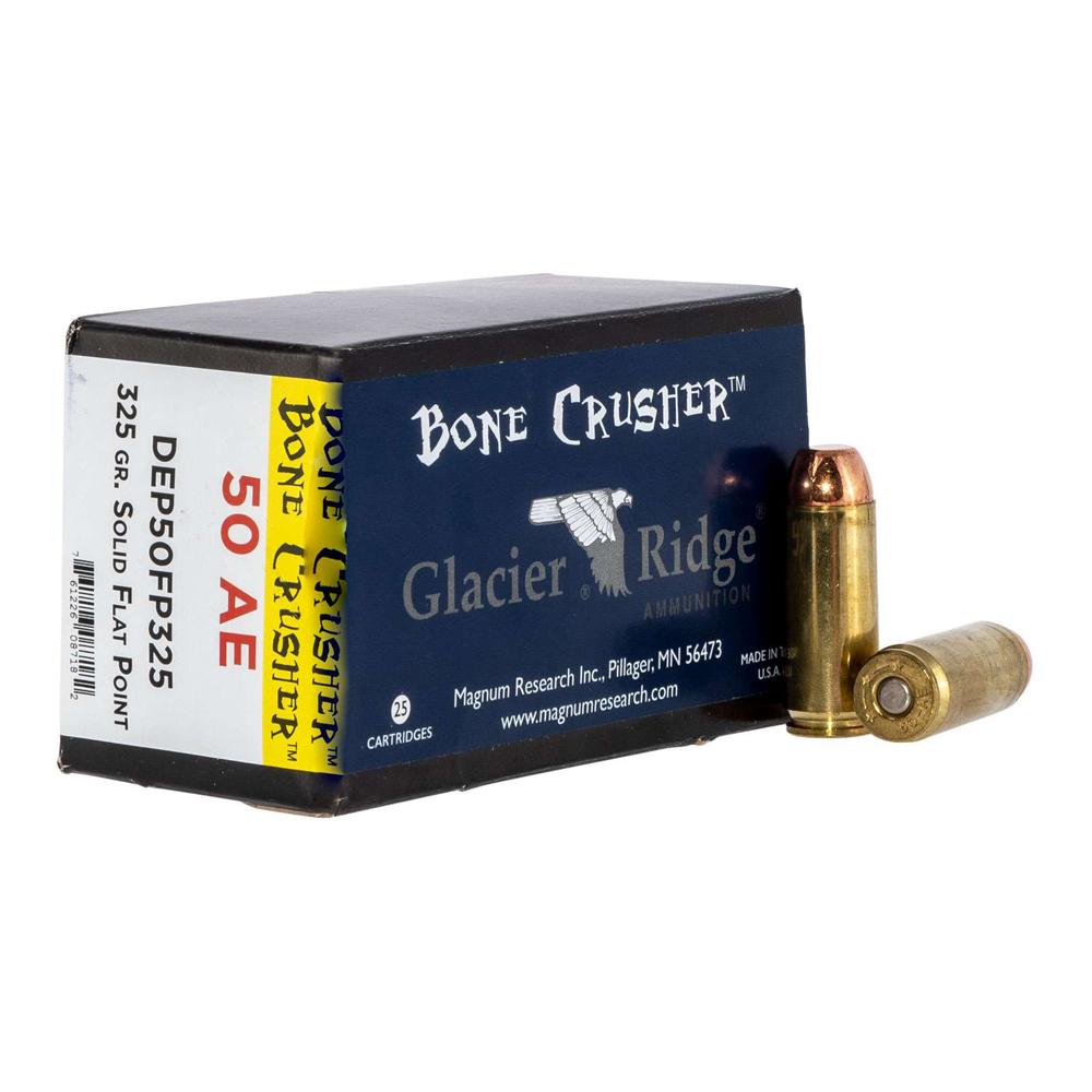 Magnum Research Glacier Ridge Bonecrusher Handgun Ammunition .50AE 325gr Solid Flat Point 25/ct 3 Magnum Research Glacier Ridge Bonecrusher Handgun Ammunition .50AE 325gr Solid Flat Point 25/ct