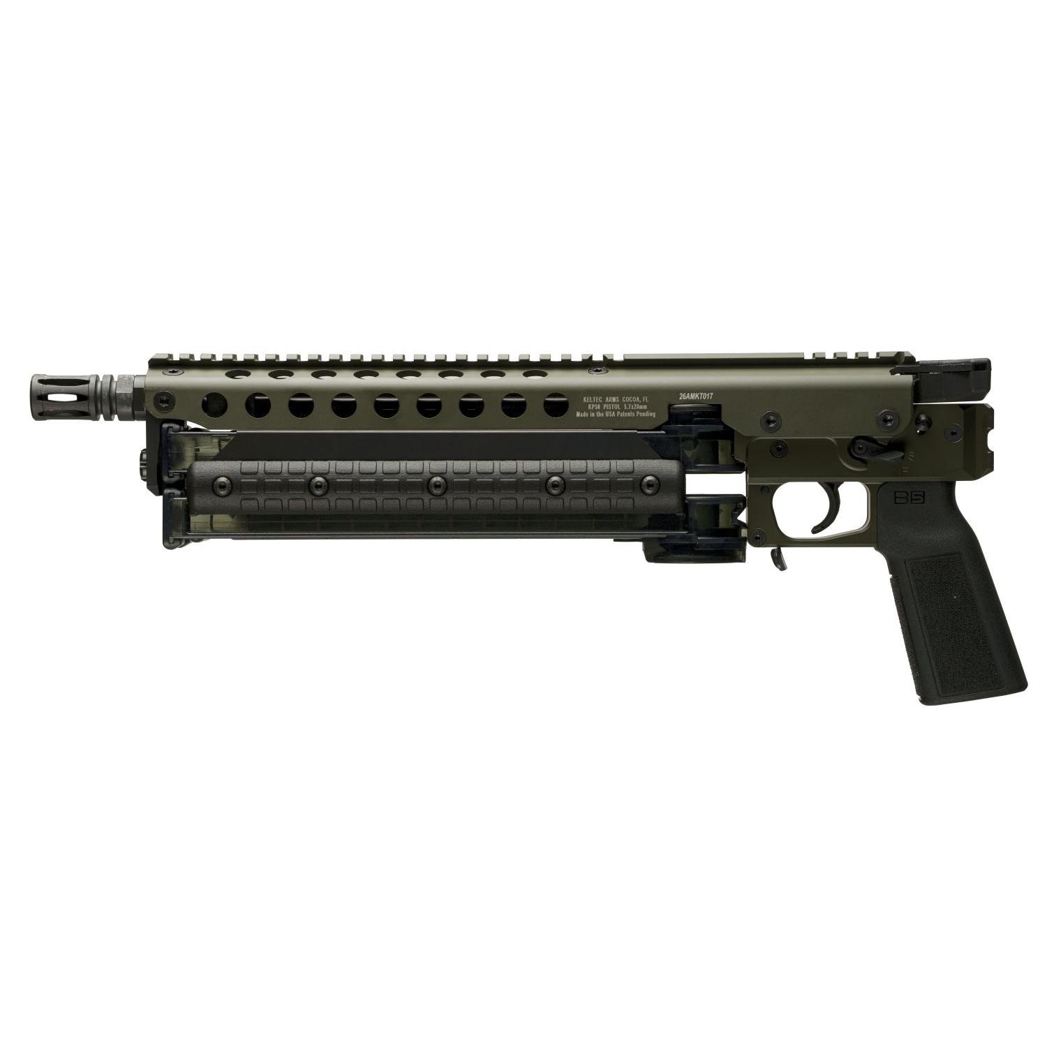 Kel-Tec KP50 Pistol 5.7x28mm 50rd Magazines(1) 9.6" Threaded Barrel OD Green 3 Kel-Tec KP50 Pistol 5.7x28mm 50rd Magazines(1) 9.6" Threaded Barrel OD Green