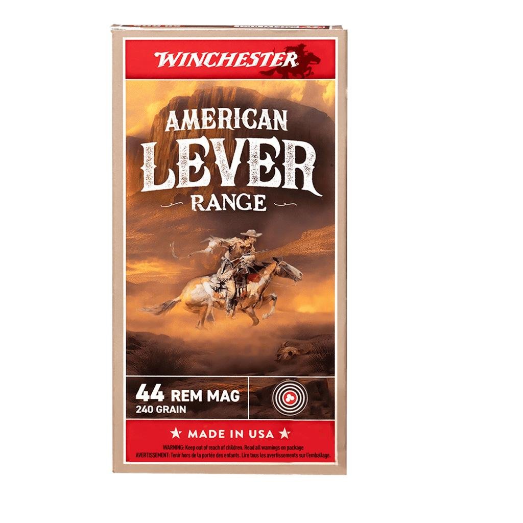 Winchester American Lever Range Ammunition .44 Rem Mag 240gr JSP 1750 fps 50/ct 3 Winchester American Lever Range Ammunition .44 Rem Mag 240gr JSP 1750 fps 50/ct