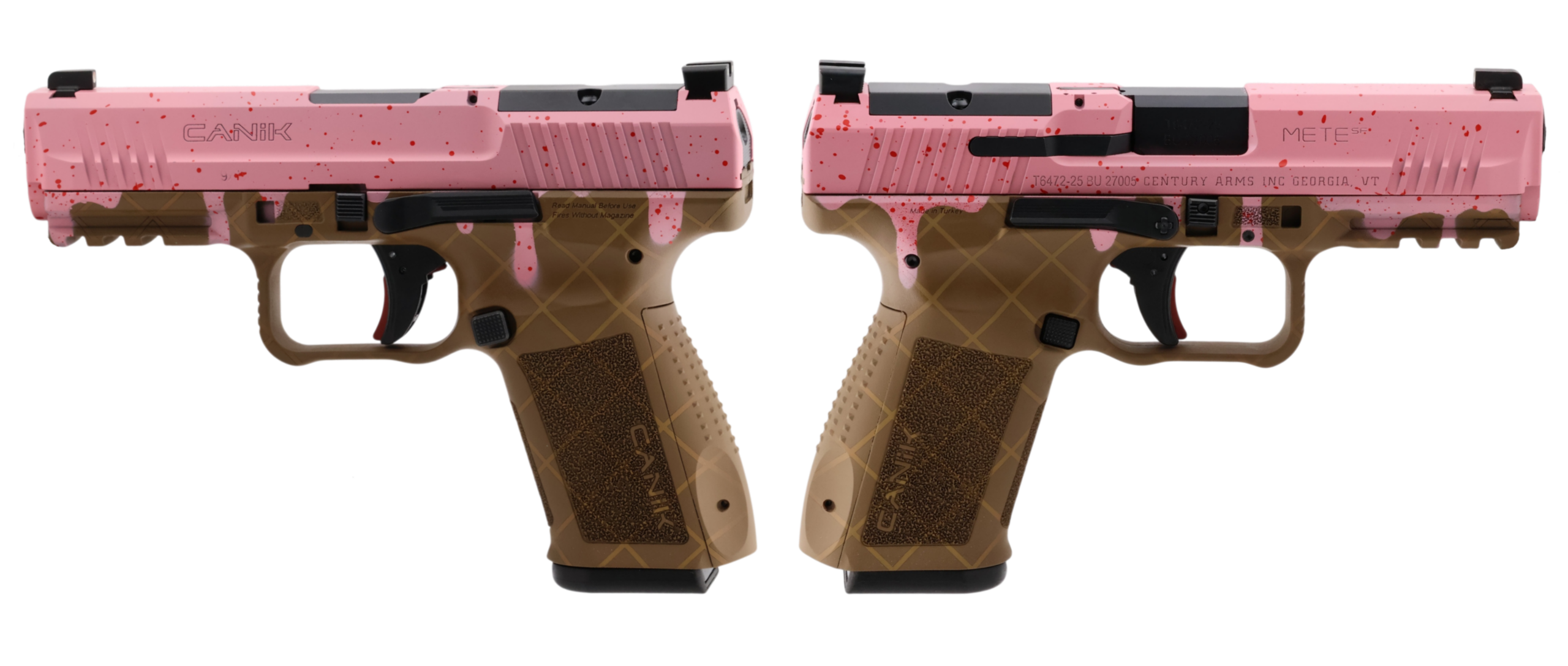 CANIK METE SF ONE SERIES 9MM STRAWBERRY PSTL 4.19 BRL 1-15RD MAG 3 CANIK METE SF ONE SERIES 9MM STRAWBERRY PSTL 4.19 BRL 1-15RD MAG