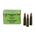 TELA AMMO USA 7.62X39 124G FMJ STEEL CASE, NON CORROSIVE 20RD BX 1000RD CASE 1 image full 87230 937cb75a1c57af8d3b5995960aa97264