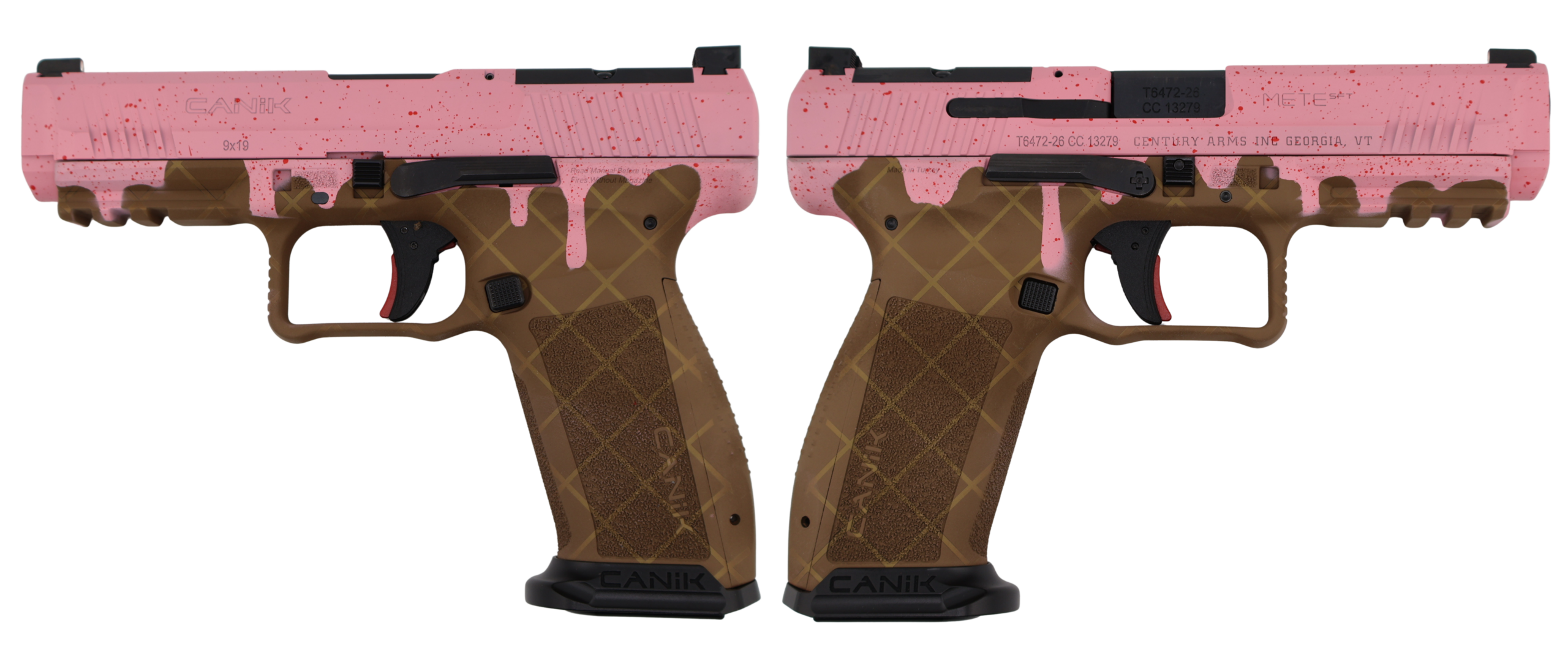 CANIK METE SFT ONE SERIES 9MM STRAWBERRY ICE CREAM PSTL 4.46 BRL 1-18RD MAG 3 CANIK METE SFT ONE SERIES 9MM STRAWBERRY ICE CREAM PSTL 4.46 BRL 1-18RD MAG